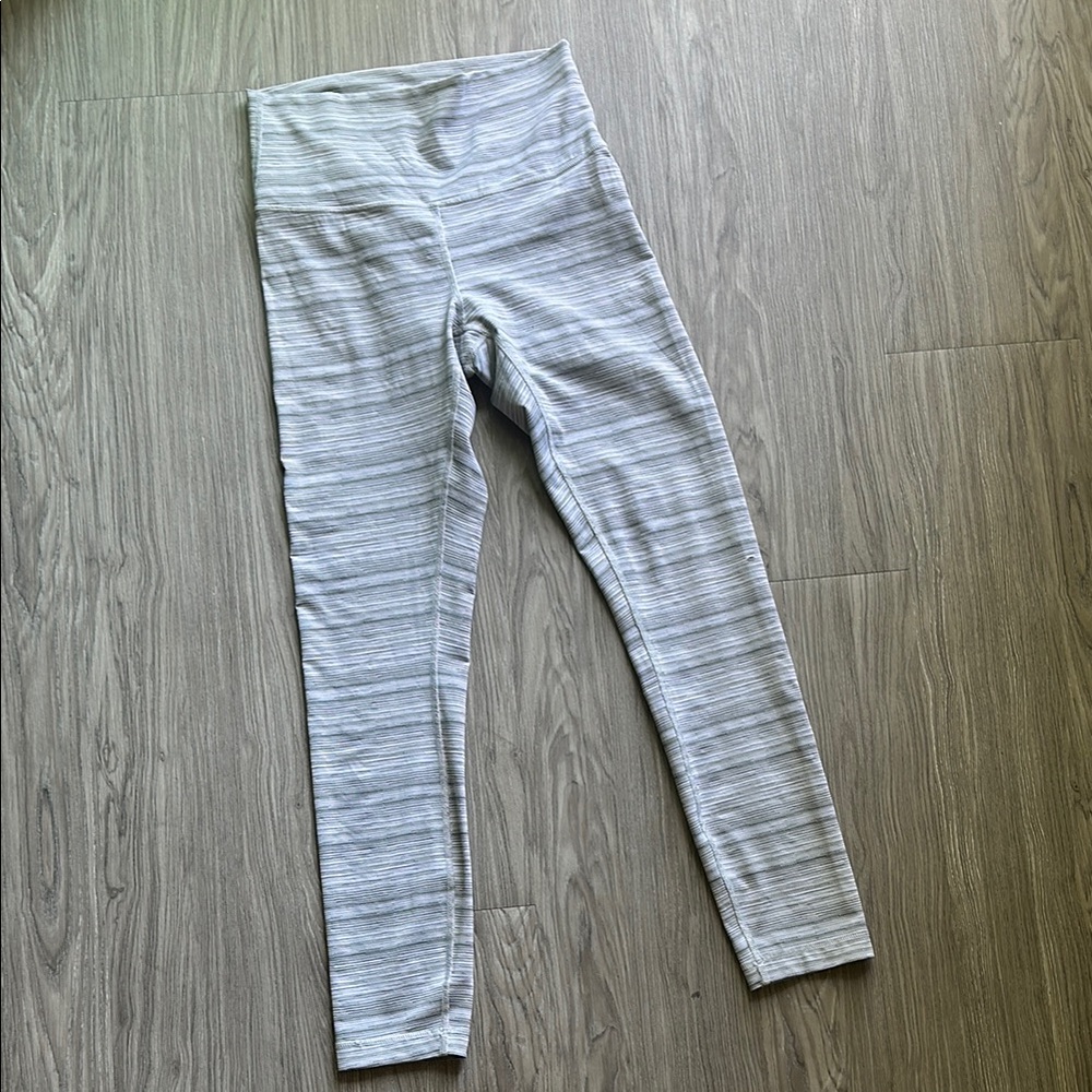 Lululemon grey striped leggings
